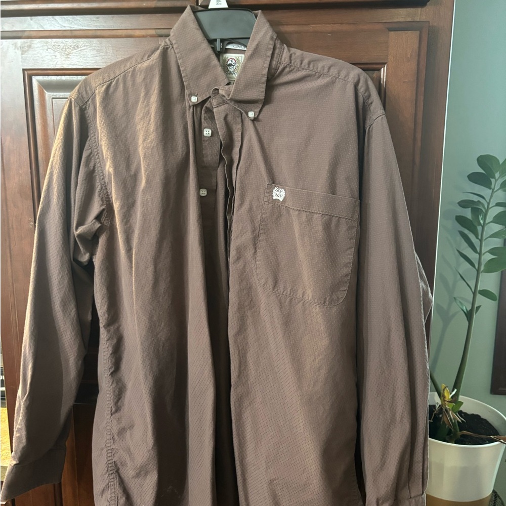 Brown Button-Up Shirt